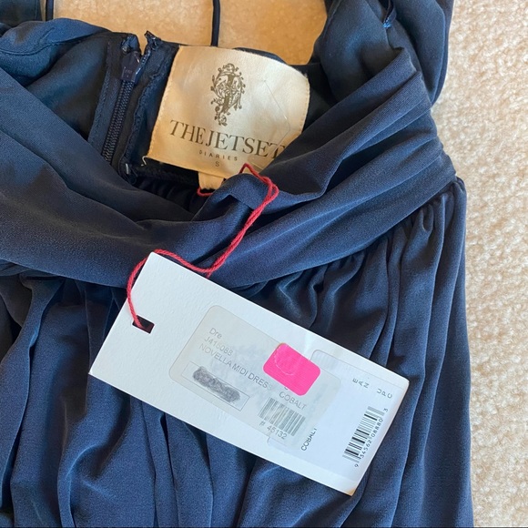 The Jetset Diaries Novella Midi Dress Cobalt Navy - Picture 2 of 2